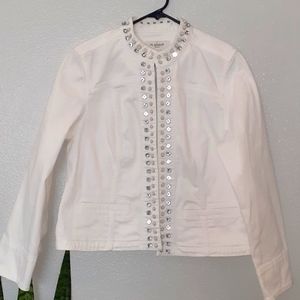 CHICO'S  white jean jacket